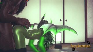 Furry Yaoi - Demond Wolf & Dragon Yiff 2/2