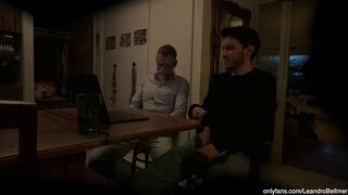 Step grandfather step grandson jerking off together