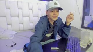 smoking a little and showing my armpits