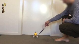 GIANT TICKLE TORTURE - FOR A TINY MAN - MANLYFOOT - SHRINKING TICKLES WITH A MAGIC FEATHER ‍????