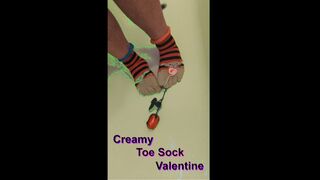 Creamy Toe Sock Valentine
