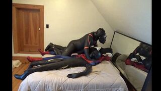 spiderman captured his henchmen so orca's cock has fun with all three