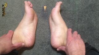 NOT ALL BIG GIANTS ARE MONSTERS - WHEN YOU SHRINK IT IS GOOD TO BE IN SAFE HANDS - MANLYFOOT