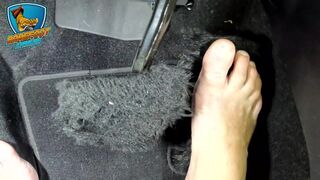 Driving barefoot over the pedal view Long Island NY