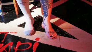 A little red paint. a splash of colour