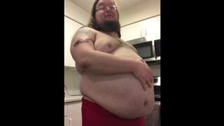 380 lb gainer: singlet show off and shake chug