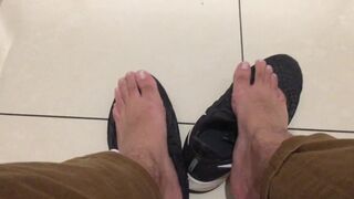 Public toilet - Testing to see if the guy in the stall next to me is keen to play - Manlyfoot