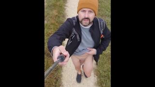 Hiking half naked in November, almost caught