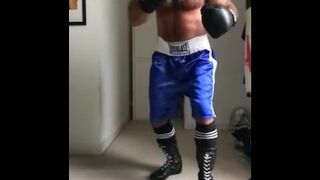 working the heavy bag in slow motion