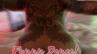 Fun dancing on the bed