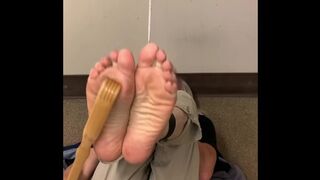 Bound feet self tickle