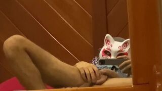 Multiple perspectives masturbation in bed