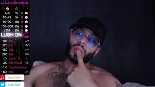 Handsome man sucking thumb