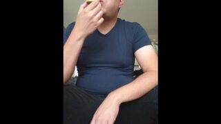 Gainer eating some pastries