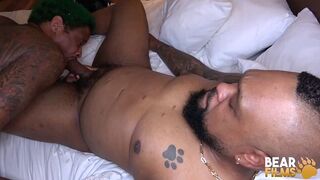 BEARFILMS Inked Bear Anthony Grey Rides DJ Thunder Monster Cock
