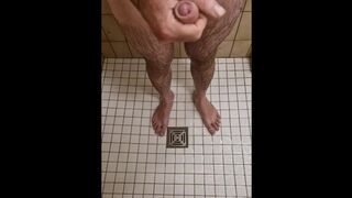 cumming in the camping shower
