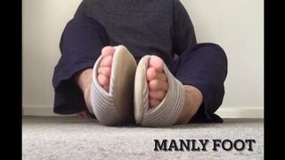 Comfortable soft slippers for my seductive male feet - Feel so safe and secure in them - Manlyfoot