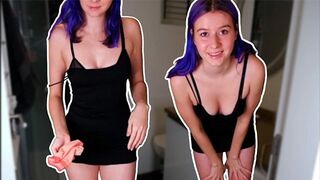 Christmas cleaning in sexy night dress