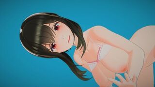 Yor Forger - Pussy licking and sensual masturbation - 3D Hentai