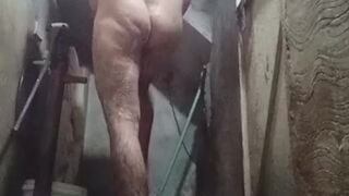 Shower sexy ass cock piss