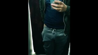 Teen boy changing clothes in the store dressing room nude / Vladimir Public