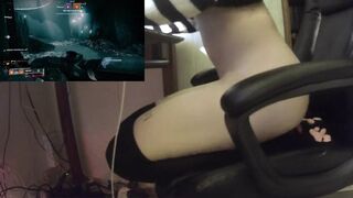 Femboy plays Destiny while riding dildo