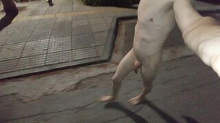 Walking totally naked on the street