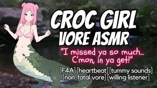 [Audio only] Croc Girl Swallows You! Non Fatal Vore ASMR Roleplay