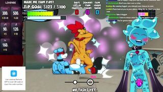 Slime can't stop riding dragon cock