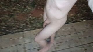Totally naked on the street
