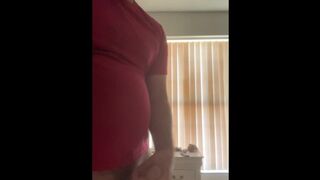 Stroking my cock and showing my ass