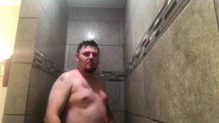 Just taking a shower and playing a little with my cock