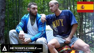 HETEROFLEXIBLE - Curious Str8 Hunks Skyy Knox & Tony D'Angelo Fuck In The Woods - SPANISH SUBTITLES