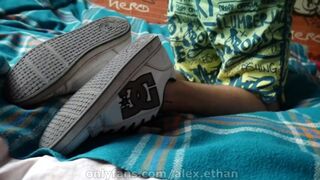 Worshipping Alex's feet and ass