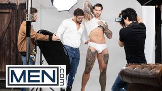MEN - Dann Grey Watches Papi Kocic Posing For A Photoshoot And Wonders What His Cock Would Feel Like