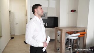Maskurbate Straight Euro Real Estate Broker Masturbating