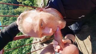 Risky Public deepthroat with big cock stud