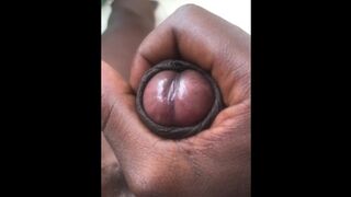 Cum see my head dick wide open doing outdoor masturbation