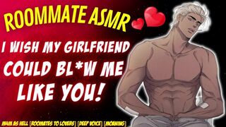 Making your str8 Roommate Moan from your lips on his balls [Part 1]