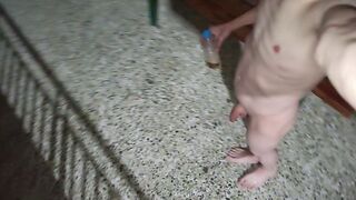 Piss shower in public and cum