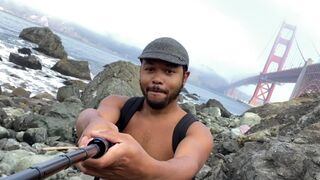 Exploring the beach and hiking naked on the rocks!