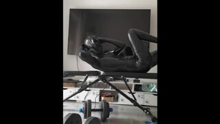 workout in new neck entry catsuit