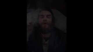 Cigar Smoking Wearing Leather Blazer smoke