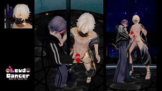 Blonde Japanese boy squirts and cums (English subtitles)