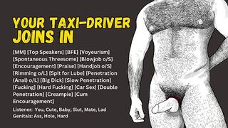 [Audio] Getting Spitroasted by your Boyfriend and the Taxi Driver