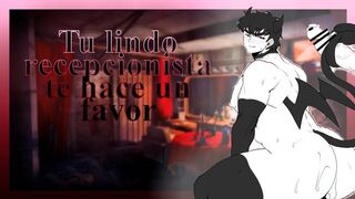 Your cute receptionist helps you get every drop of cum out