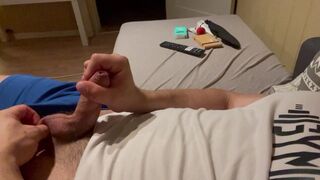 Jerking off in the evening.