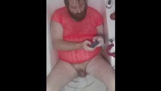 Little ABDL Sissy Femboy Throbbing Dildo Toy Hot Wet and Wild Foxy Peg My Ass! Cloth Adult Diaper P2