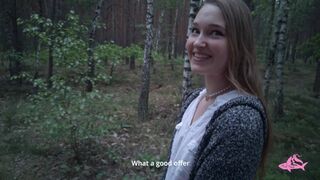 Gave a lot of sperm to a beautiful nymphomaniac in the forest (part 2)