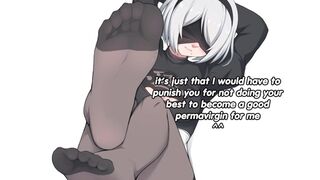 2B locks your dick in chastity to make sure you stay pussyfree (femdom, edging, feet)